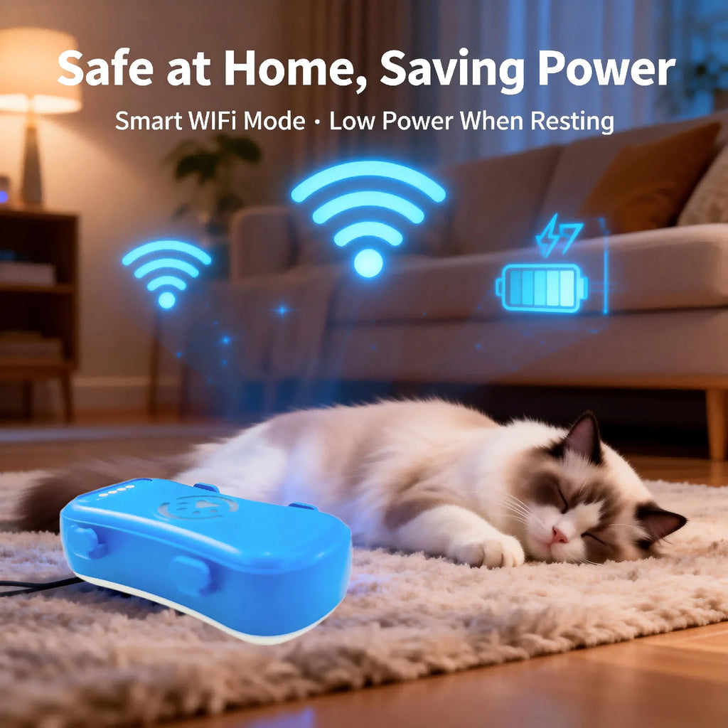 4G GPS Cat Dog Tracker SIM, Wifi  Home Mode, Geo-Fence Alert