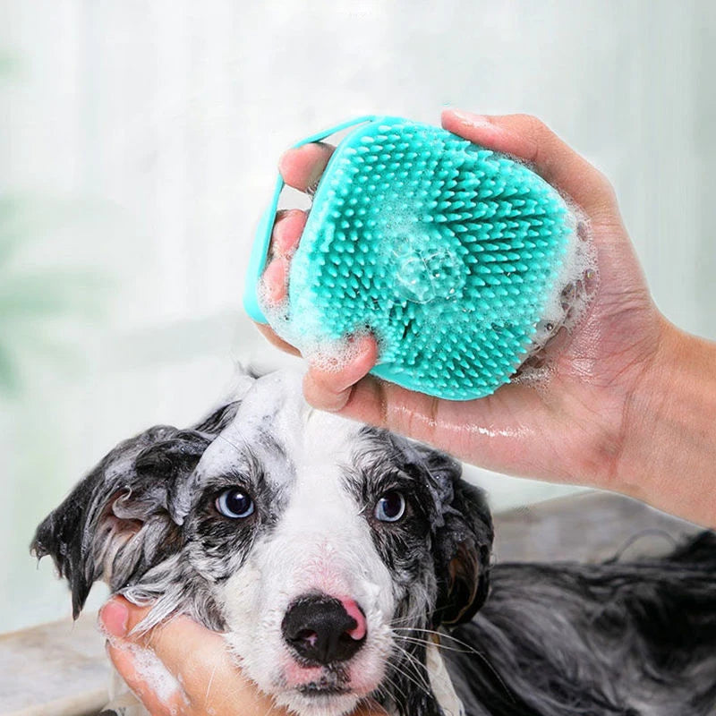 Pet Bathing Brush Soft Silicone Massager Shower Gel Bathing Brush Cleaner