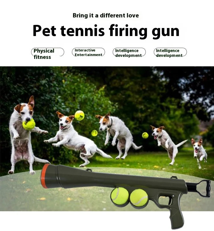 Pet Dog Tennis Training  Shooting Gun Supplies Launcher Outdoor