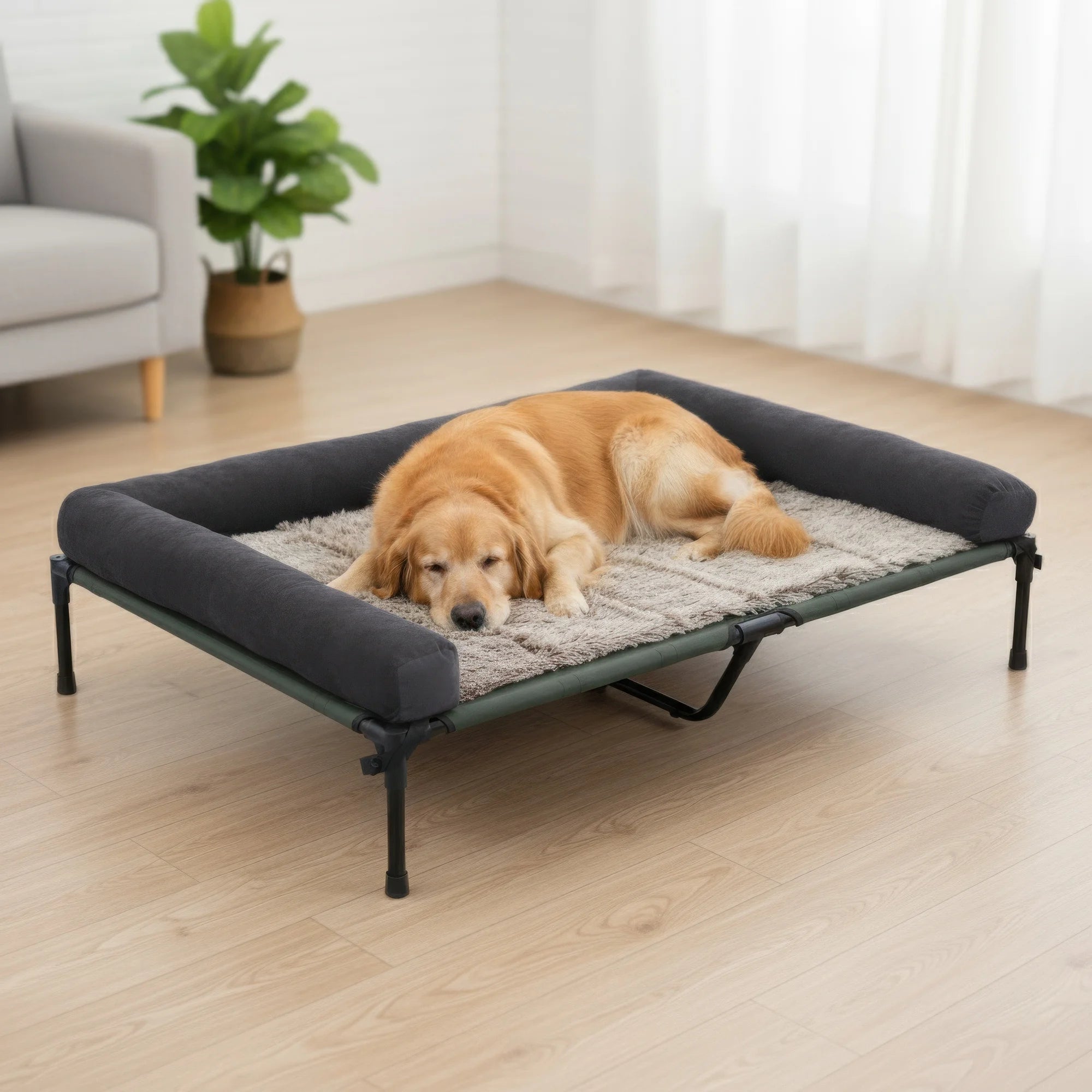 Cooling Elevated Dog Bed for any size Dogs, Indoor & Outdoor Raised Warm Bed