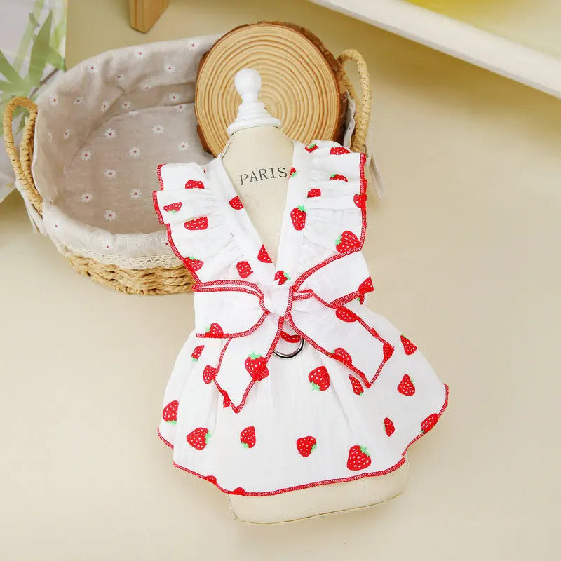 Princess Mesh Puppy Dog Summer Dress Bow Lace