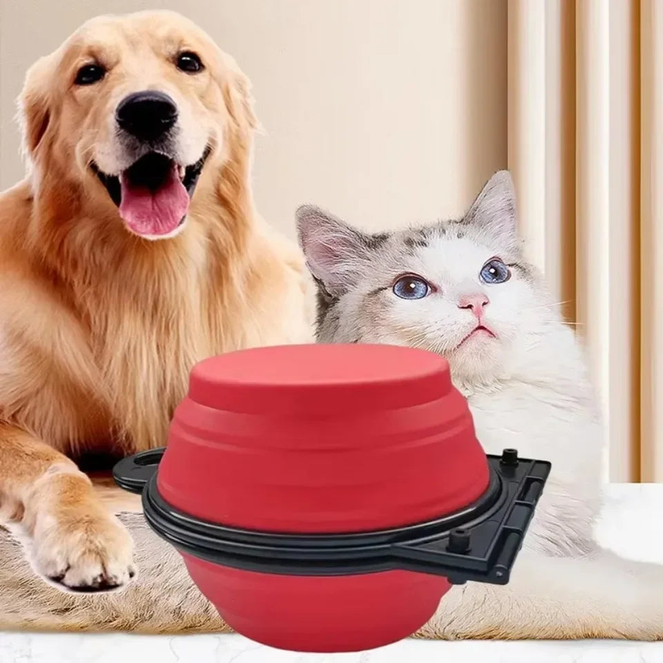 1-piece 2-in-1 Foldable Feeding Bowl Dog Cat Drinking Bowl