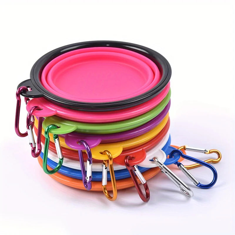 Dog Food Water Bowl for Outdoor Walking Silicone