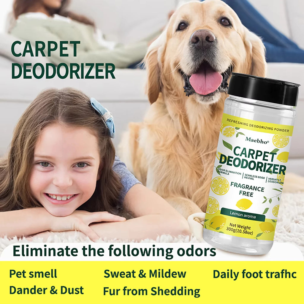 Carpet Deodorizing Powder Powerful Pet Smell Eliminator Urine Odor Dust Remover