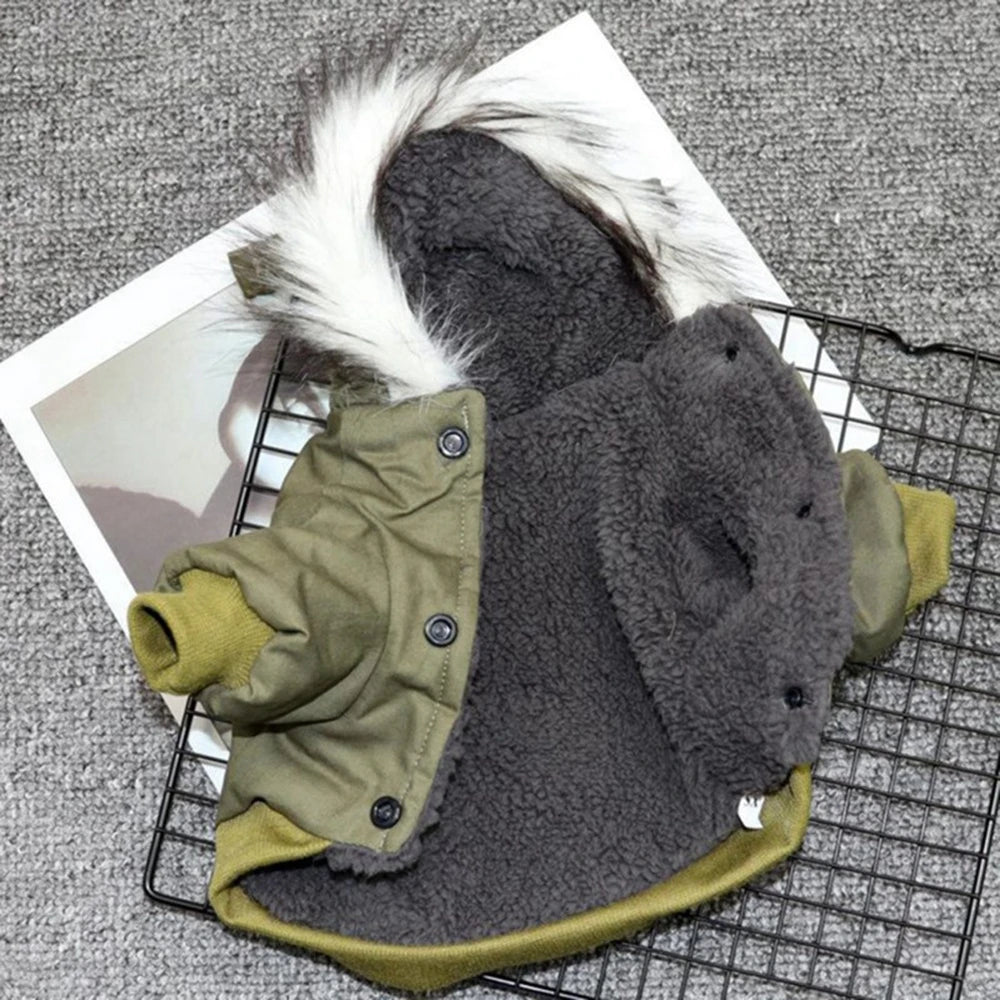 Dog Jacket With Harness Winter Hiking Coat Hoodie Vest Windproof Outdoor Jacket
