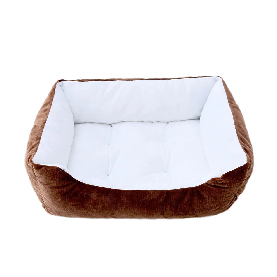 Pet Cat Dog Bed Cozy Square Plush Kennel Puppy Sofa Bed Small Large Dog Sleep Pad Portable Pet Bed Nest Pet Supplies Accessories