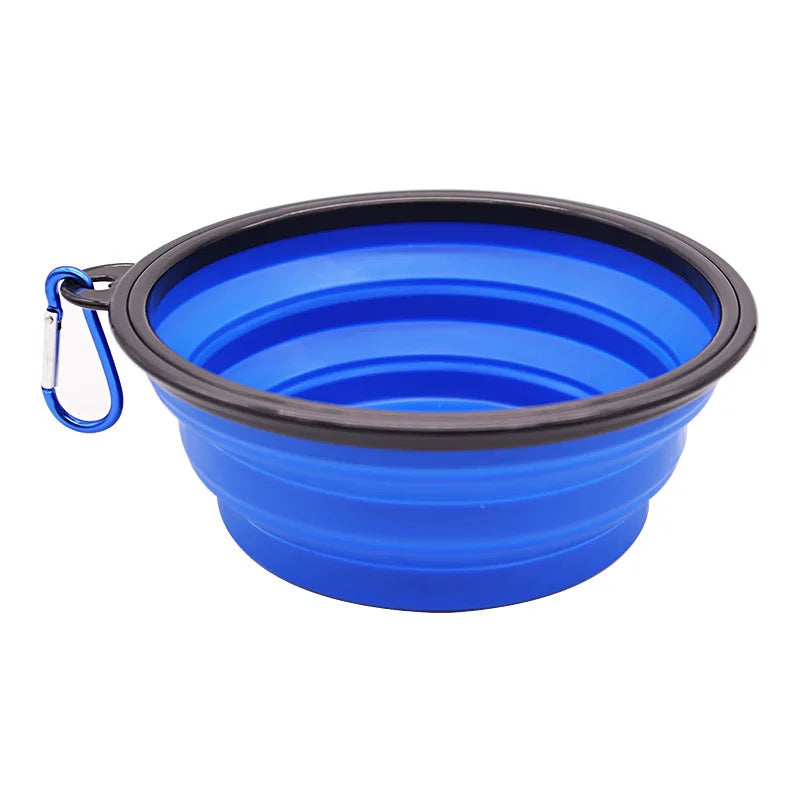 Outdoor Pet Travel Collapsible Portable Puppy Food Container Feeder Bowl