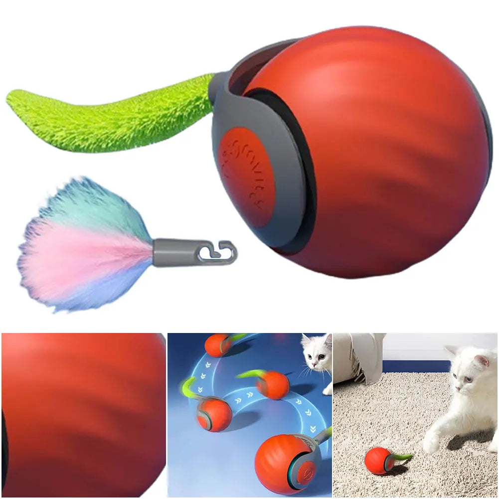 Automatic Moving Cat Toy Ball Smart Cat Toys Two Speed Adjustment