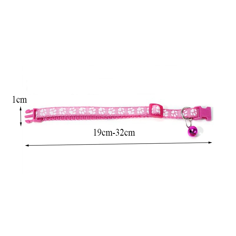 Fashion Pet Cats Collar Colorful Pattern Cute Bell Adjustable Collars