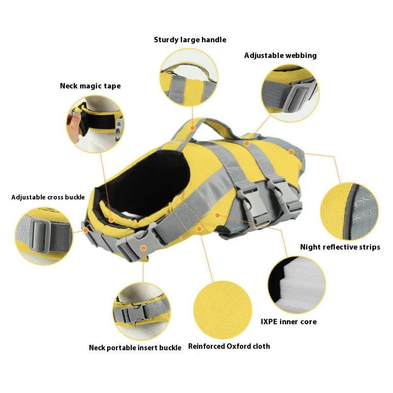 Dog Life Jacket Summer Safety Clothes Swimming Clothes