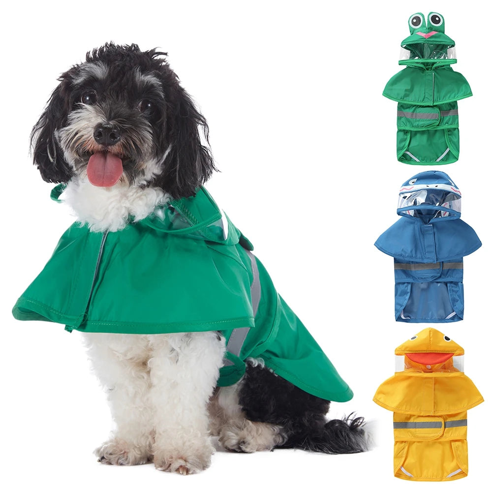 Fashionable Reflective Cute Animal Waterproof Jacket for Dog