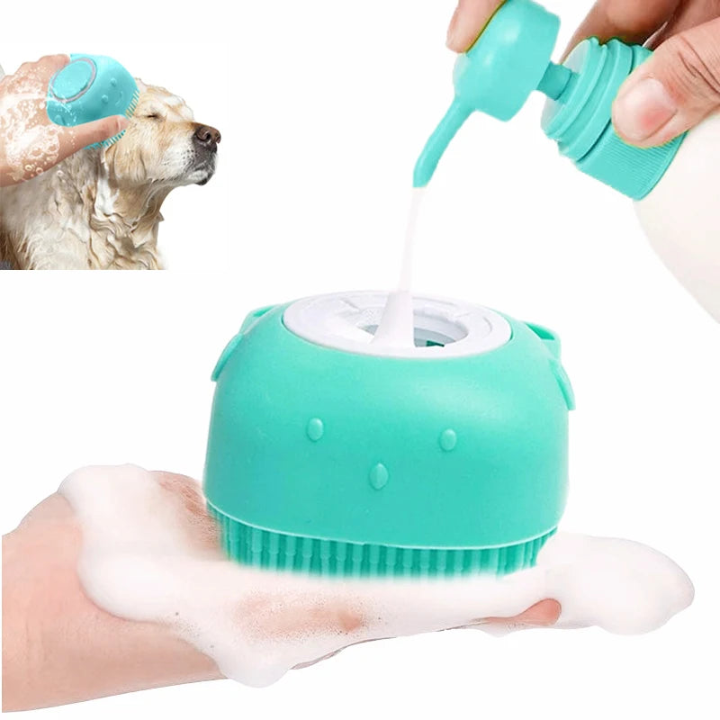 Pet Bathing Brush Soft Silicone Massager Shower Gel Bathing Brush Cleaner