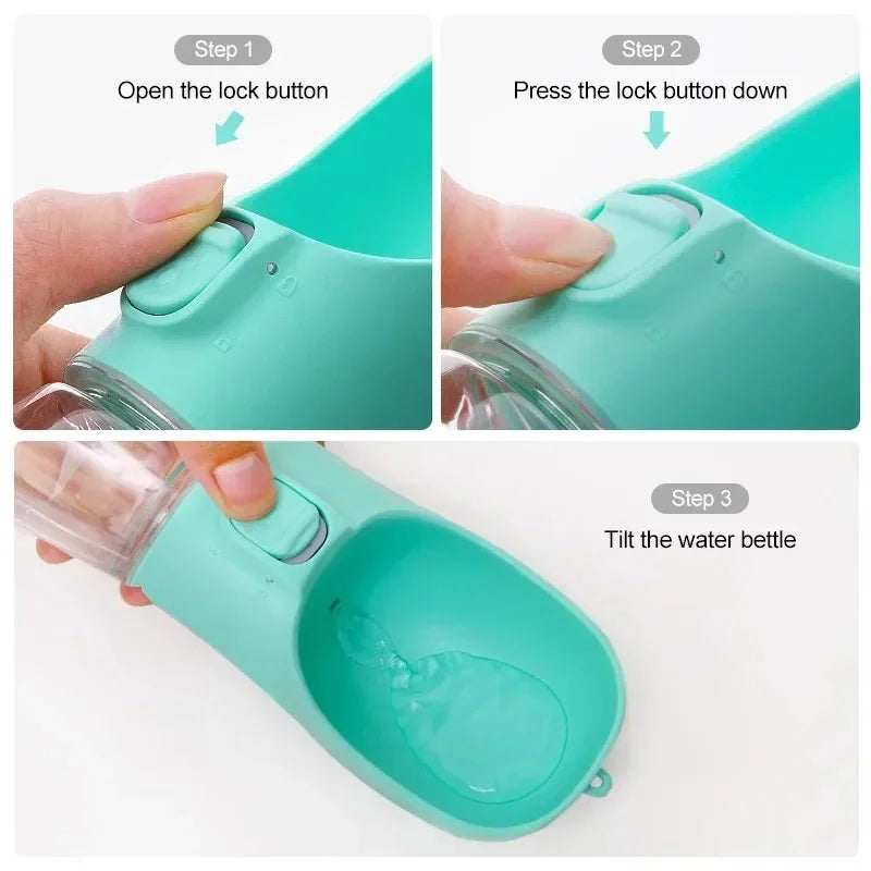 Outdoor Walking Puppy Dog Water Bottle Cat Drinking Bowl
