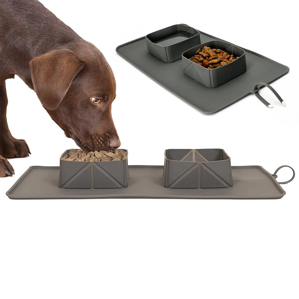 Portable Pet Bowl Foldable Silicone Dog Bowls Puppy For Food Water