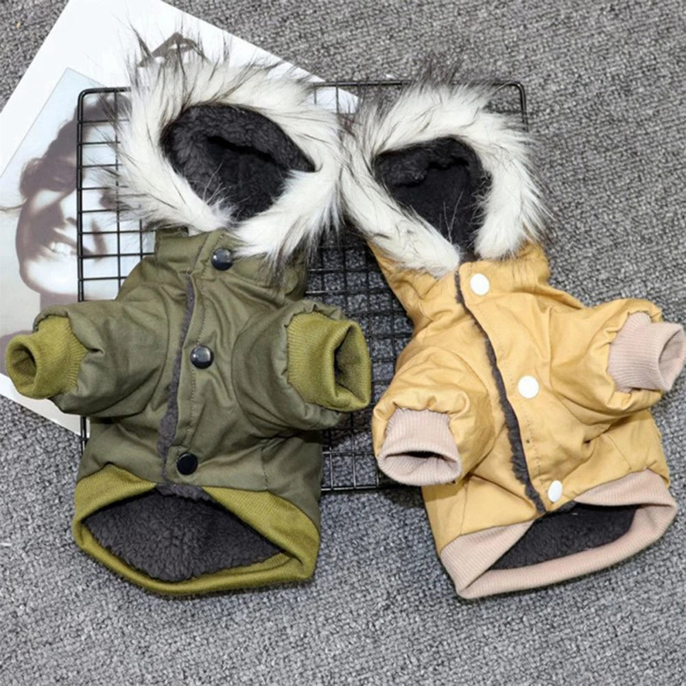 Dog Jacket With Harness Winter Hiking Coat Hoodie Vest Windproof Outdoor Jacket